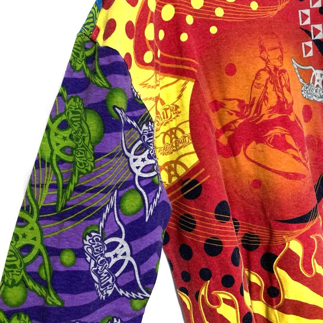 エアロスミス 90~00s ビンテージ サイケ柄 ロンT