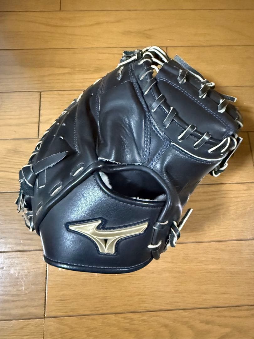 あっじ　ミズノ　キャッチャーミット 軟式グローブ 黒