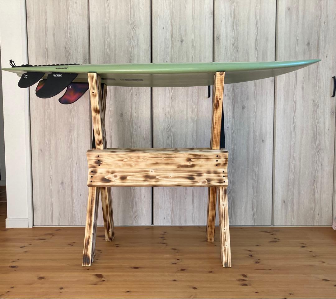 2日間限定価格！新色！開閉式！木製サーフボード用メンテナンススタンド　ラック