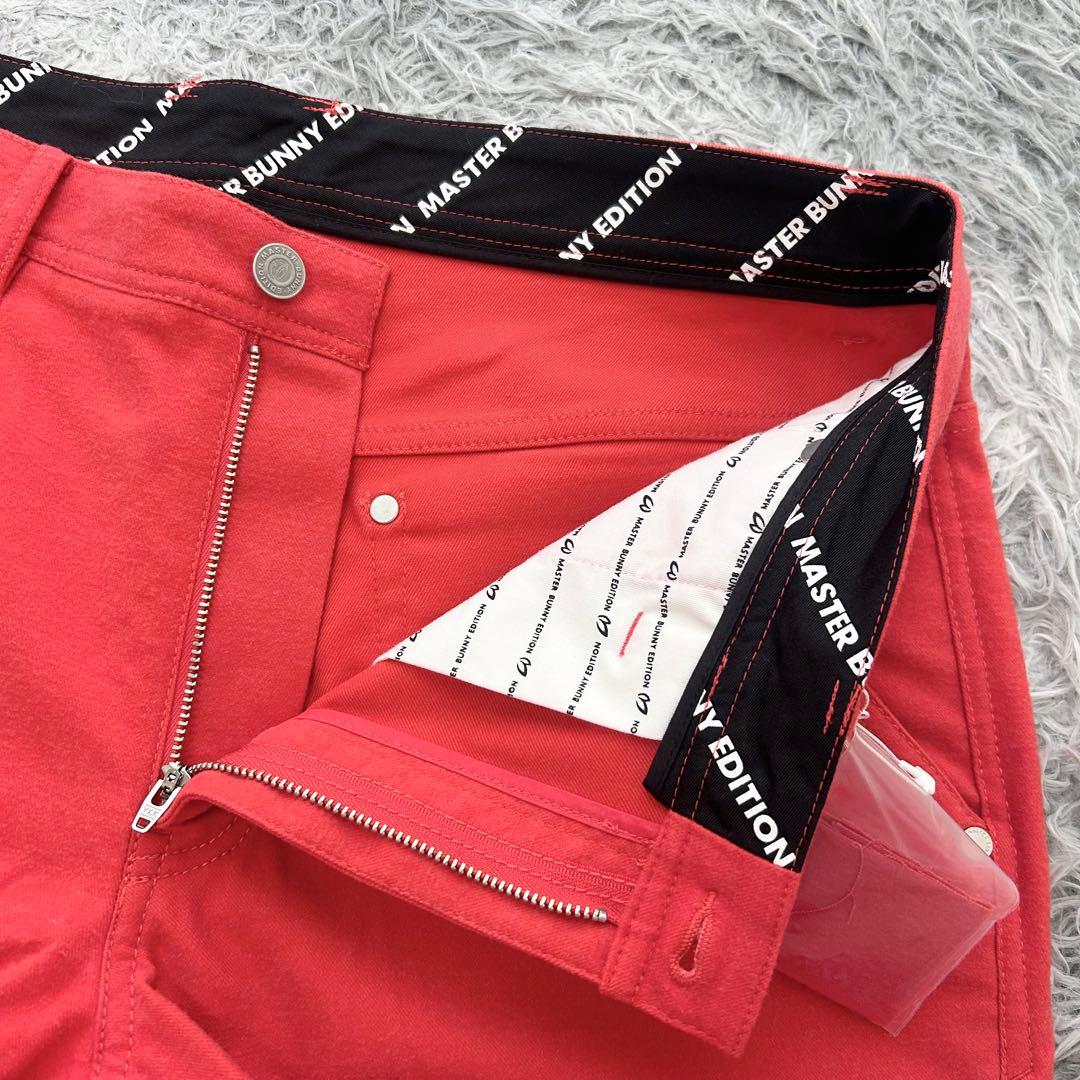 新品　マスターバニーエディション　パンツ　ストレッチ　起毛　オレンジ　サイズ6