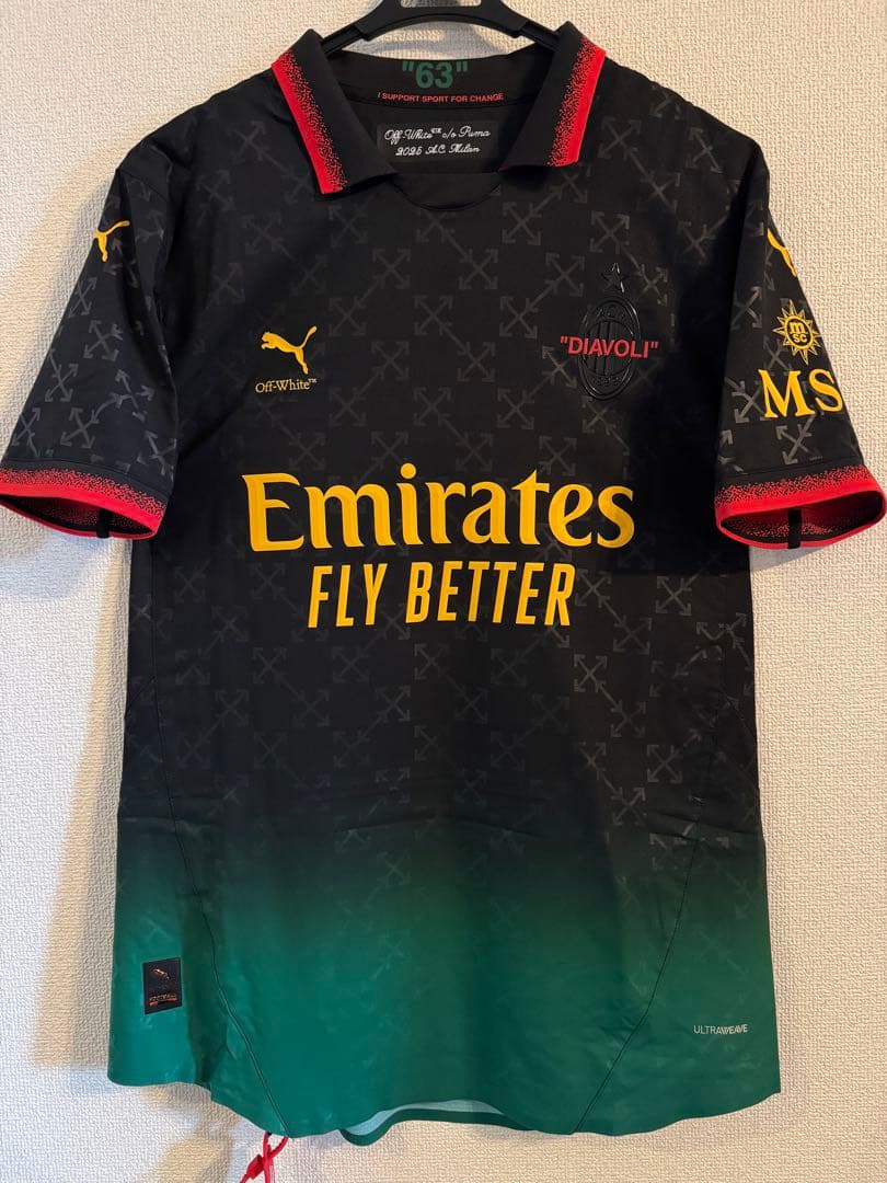 ACミラン x Off-White オーセンティックユニフォームL