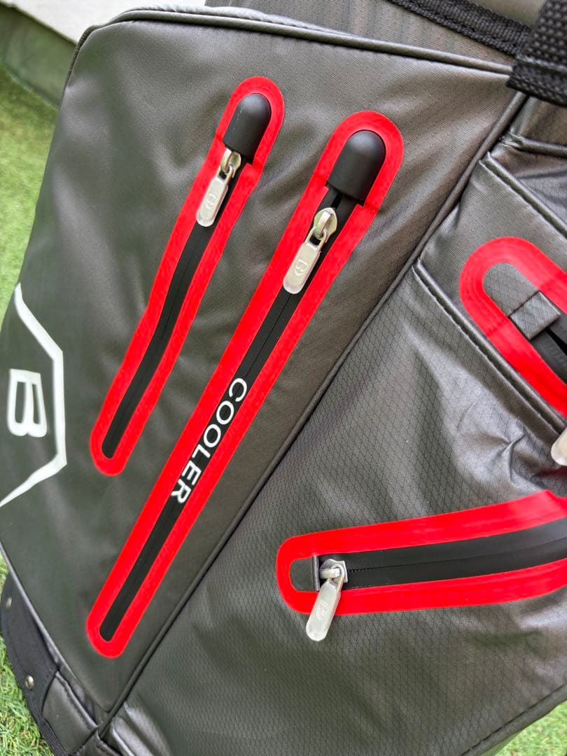 ベニントン　スタンドキャディバッグ　新品　ゴルフバッグ　グレー　レッド