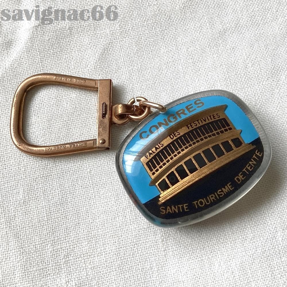 60s フレンチキーホルダー ブルボン EVIAN エビアン 人魚 マーメイド