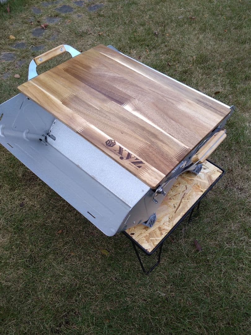スノーピーク　シェルフコンテナ25用　スライドテーブル天板　ハンドメイド①