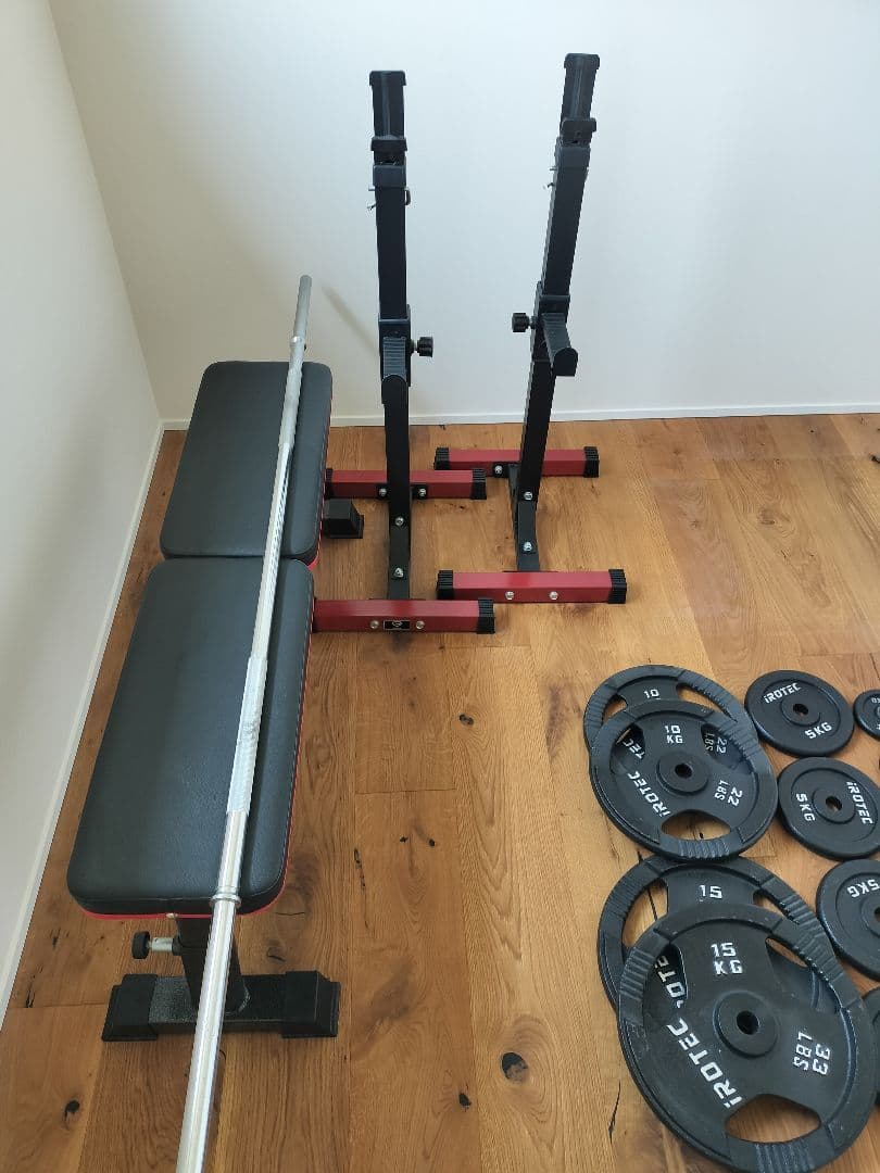 iROTEC バーベル100キロセット トレーニングベンチ