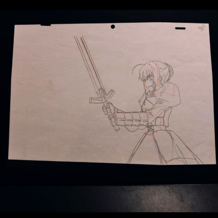 Fate/Zero セイバー 生動画 原画 2枚セット マチアソビスポンサー特典