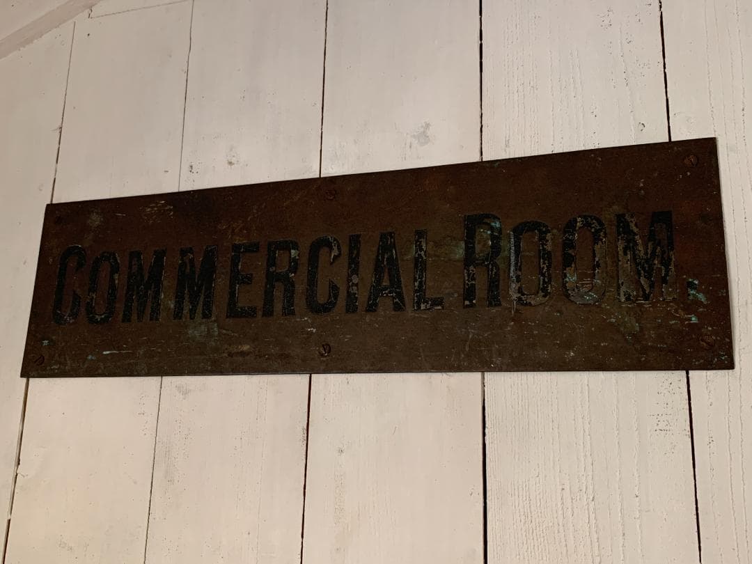 ビンテージ 真鍮 サインボード サインプレート　アンティーク インダストリアル