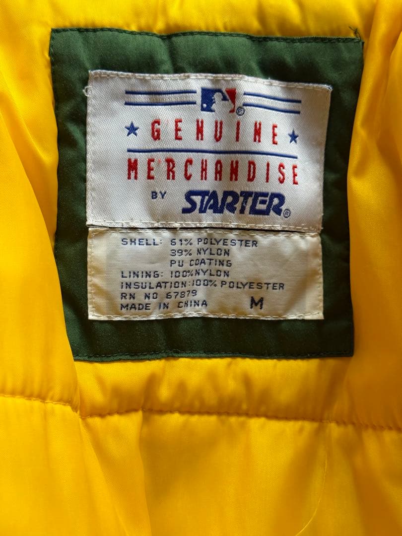 MLB メジャー　アスレチックスベンチコート　美品　みどりメンズM