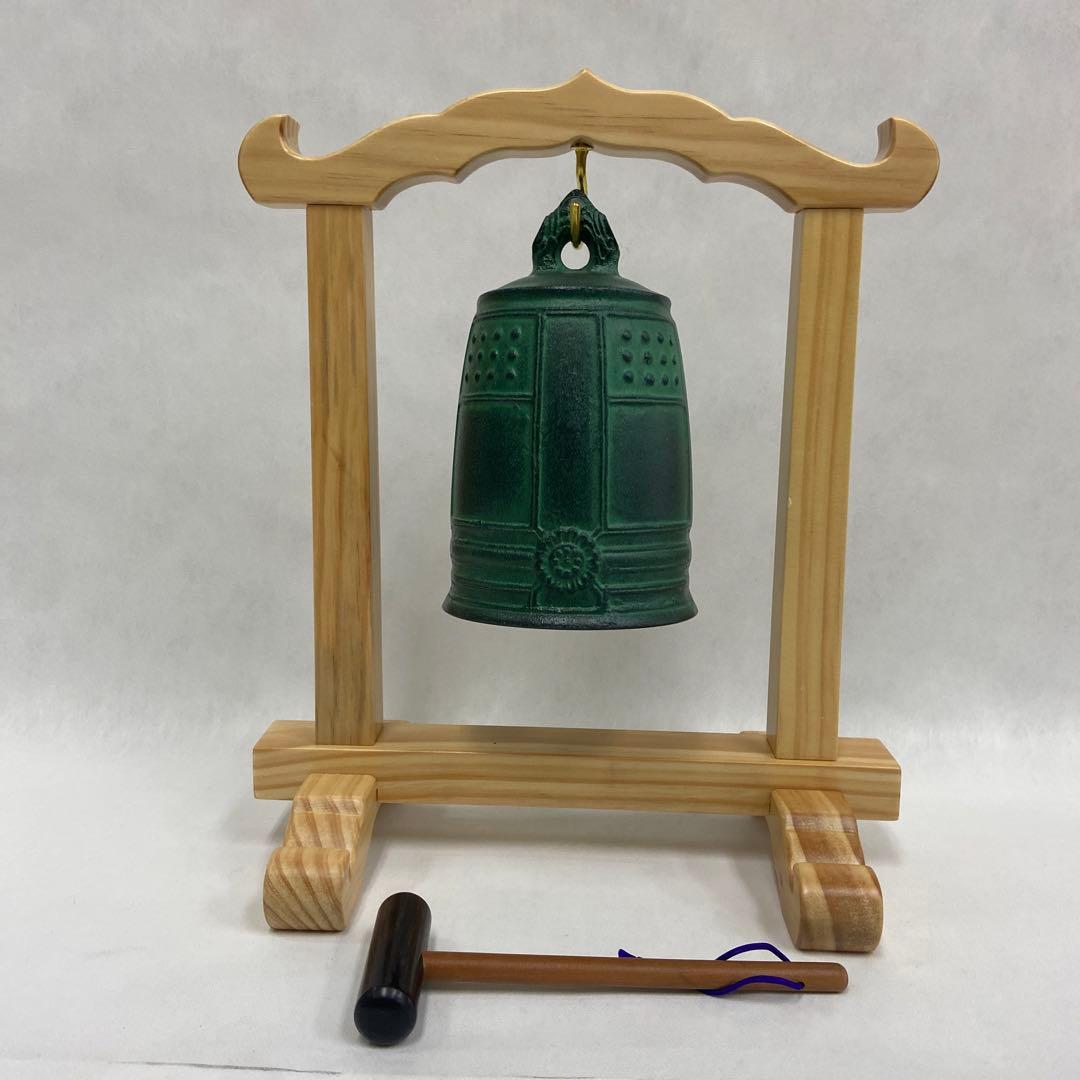 3.5寸鐘　木枠・撞木付き　癒しの鐘