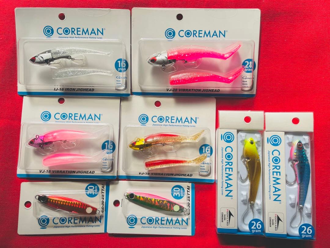 コアマンルアー8点 （VJ-16、28、IJ-16、IP-26、CZ-30）