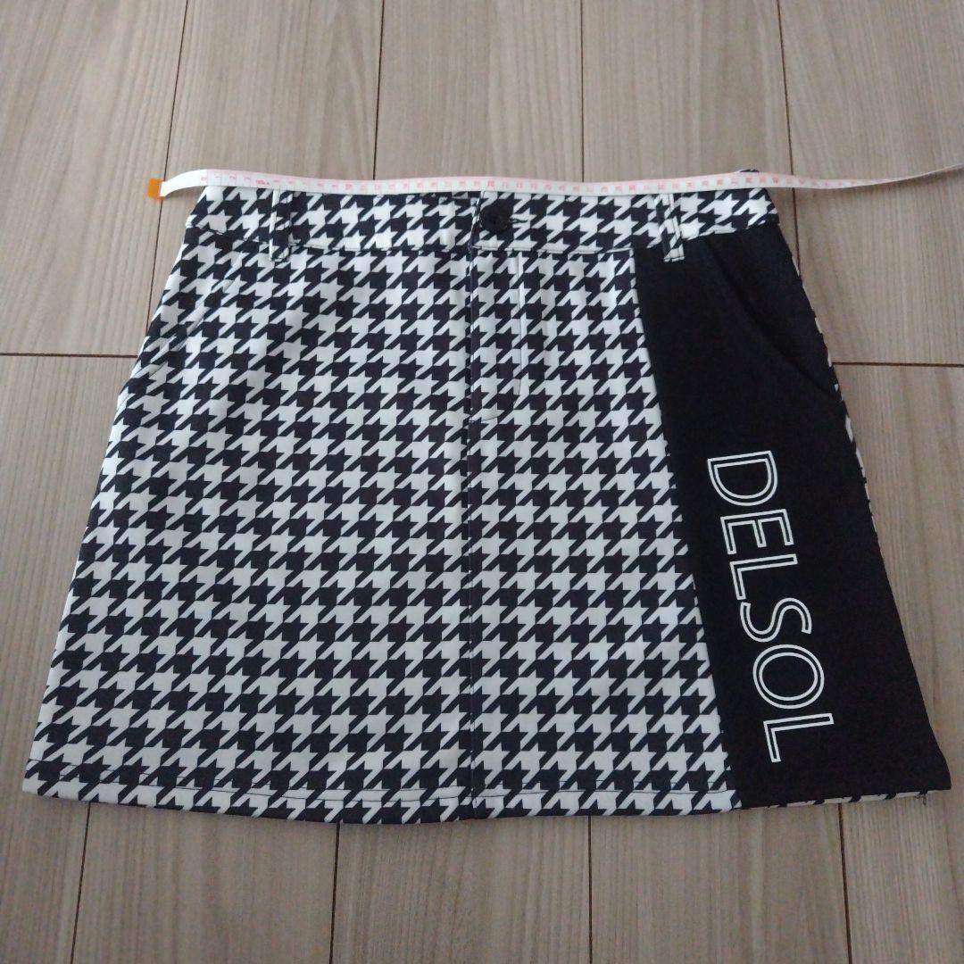 ☆デルソルゴルフ☆紫タートルセーターM 裏起毛スカートL セットアップ上下