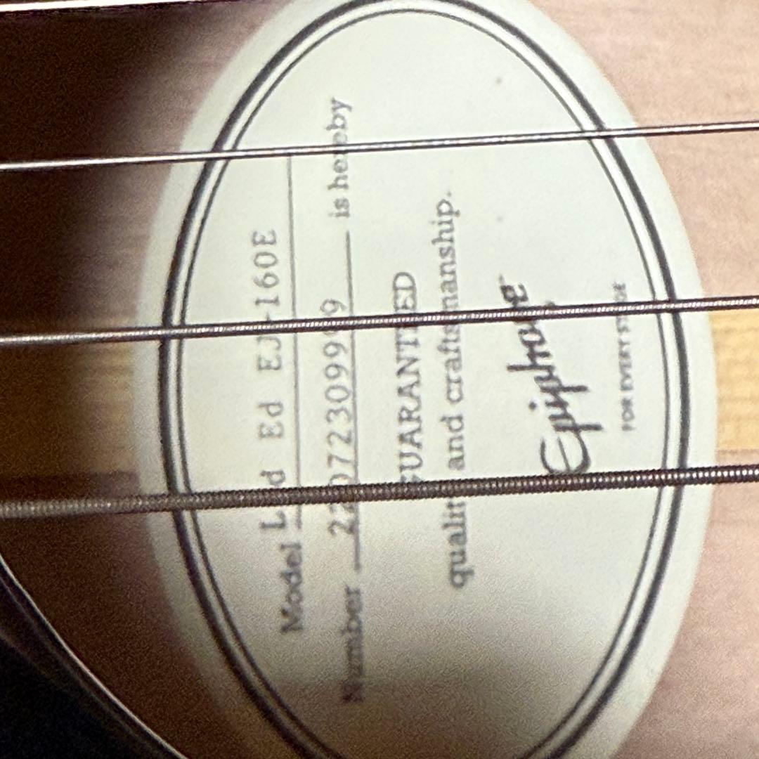 ギター Epiphone EJ-160E 2022 ELECTRIC ACOUSTIC