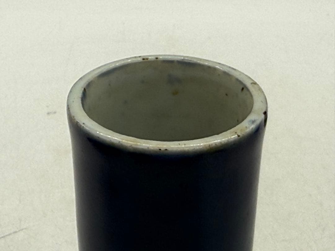 瑠璃釉　香筒　足付　霽藍　茶道具　送料込み251027