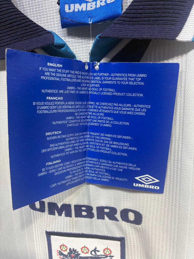 【デッドストック】UMBRO イングランド代表 ポロシャツ ホワイト ビンテージ