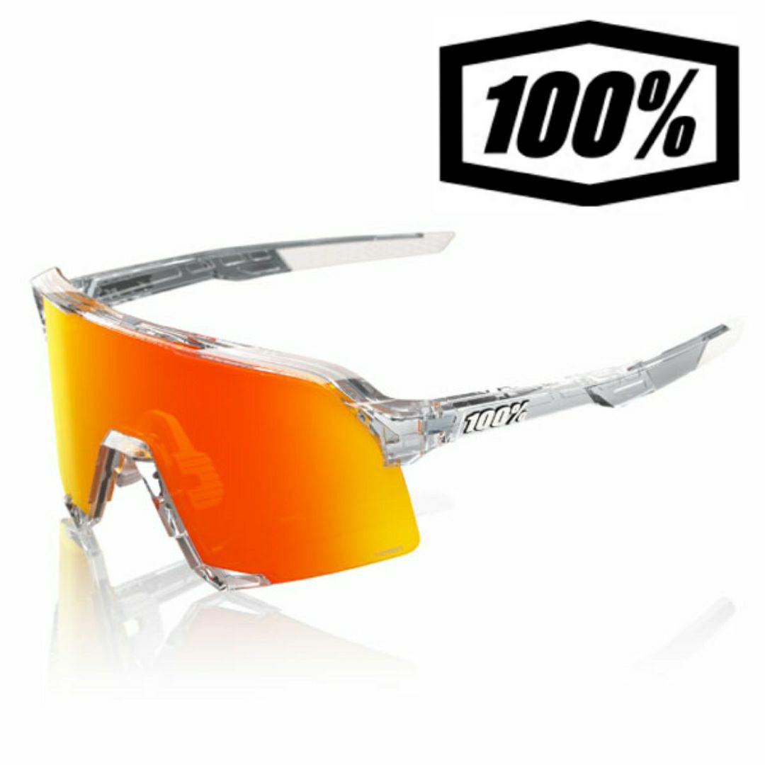 新モデル 100% S3 クリア / レッドミラー ワンハンドレッド サングラス