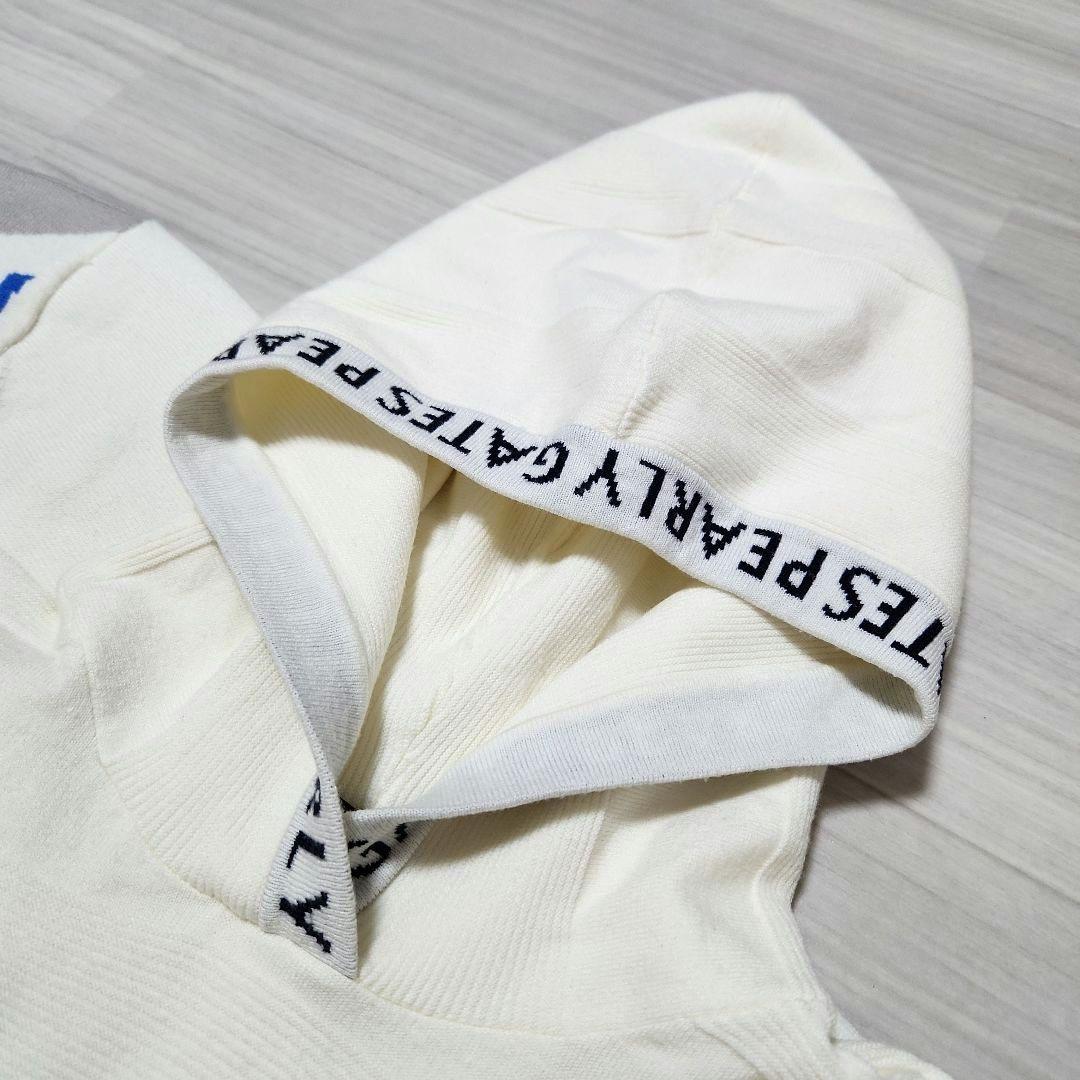 PEARLY GATES☆2023ストレッチ防風保温ボーダーツインニット1M白