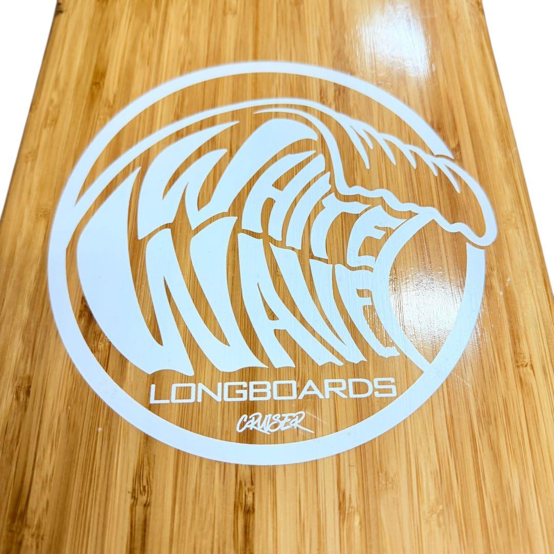 【極美品】WHITE WAVE WARRIOR ロングスケートボード 白