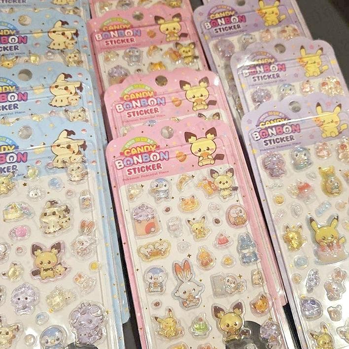 16枚 ポケモン　ボンボン　シール　韓国限定　正規品　韓国