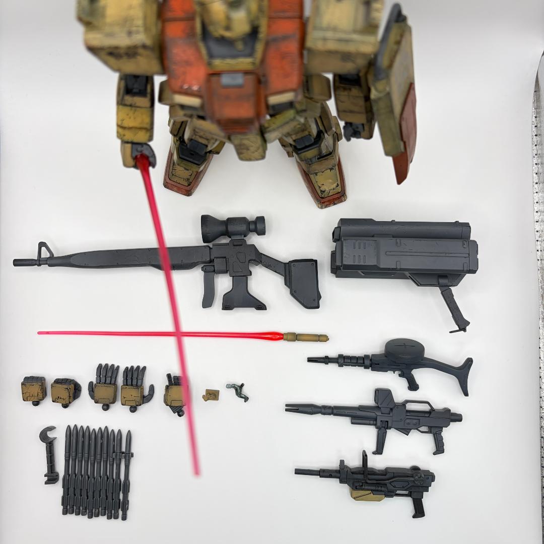ガンプラ完成品　MG 1/100 陸戦型ジム 塗装済み ウェザリング加工