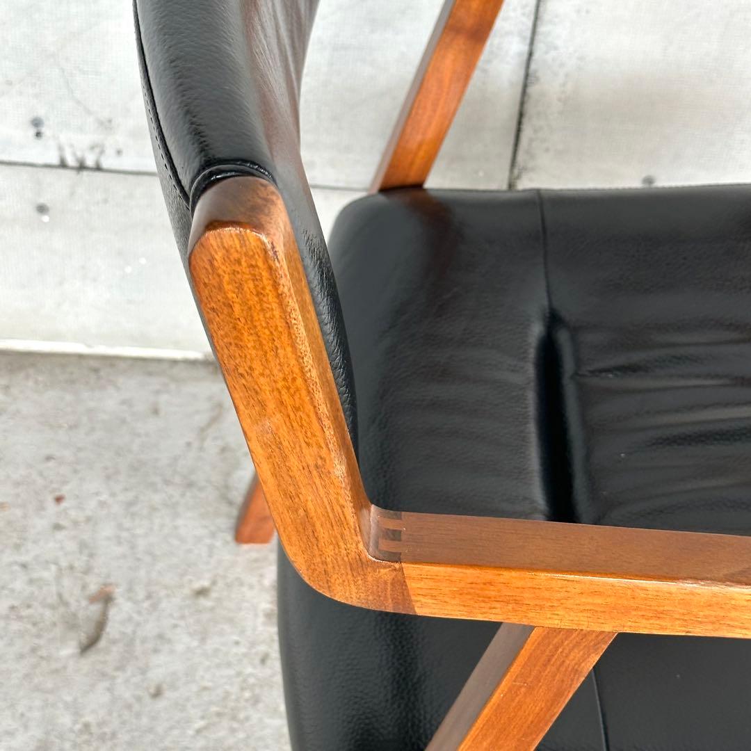 ✦ 廃盤モデル✦シギヤマ家具 CITY LD CHAIR 岩倉榮利デザイン 本革