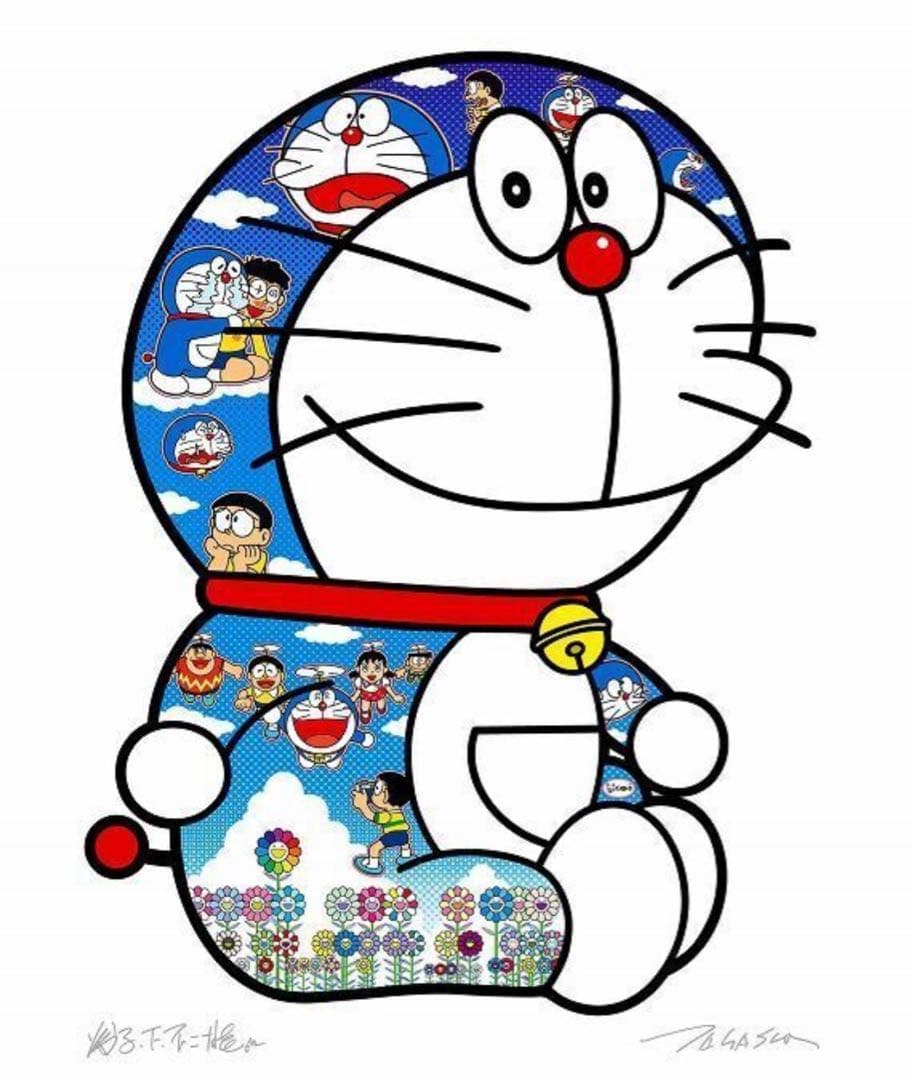 今だけ価格　村上隆 ドラえもん おすわりドラえもん 泣いたり笑ったり ED300