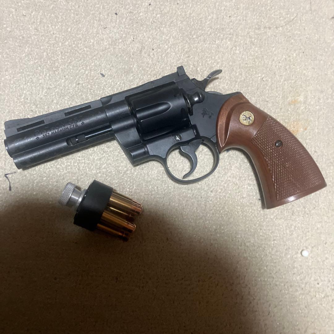 東京マルイ コルトパイソン 4インチガスリボルバー 6インチフレーム付き