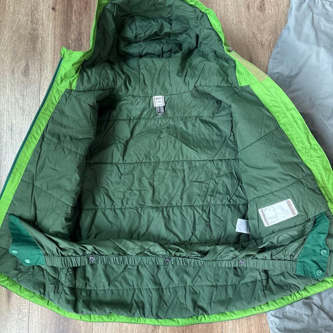モンベル　mont-bell 子供用スキーウェア上下セット　グリーン　140㎝