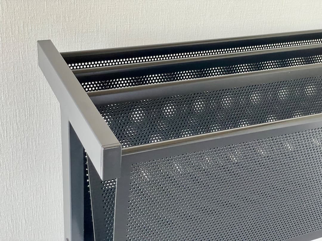 KOKUYO ブラック メッシュ雑誌ラック キャスター付き