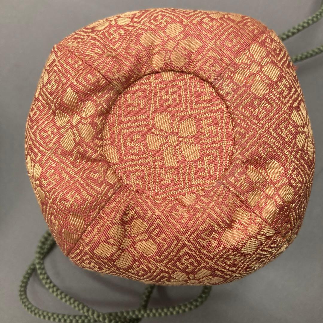 茶道具　茶入　立杭陶勝(たちくい)造　茶入袋(藤種緞子 造) S205TI