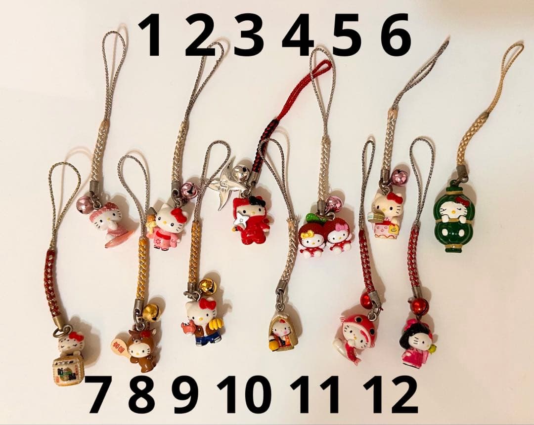 ご当地キティ キティ 根付ストラップ など 136個セット(バラ売り可)