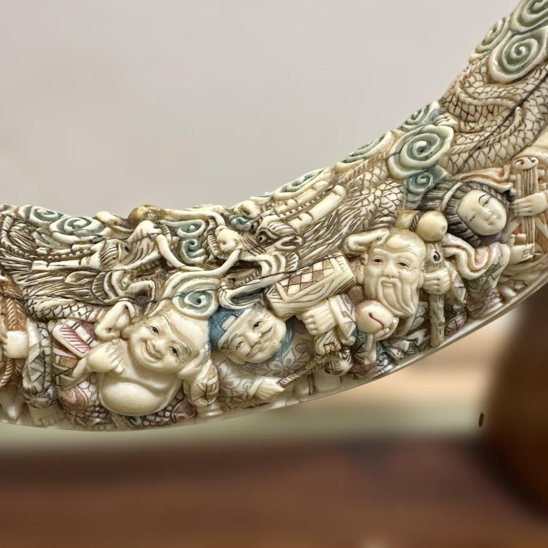 骨董 天然材質 コレクション 彫刻 浮世絵彫刻 飾り物 古美術 置物 細密細工