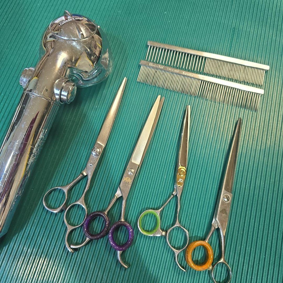 Oblue トリミングハサミ 4本セットおまけシザー付き