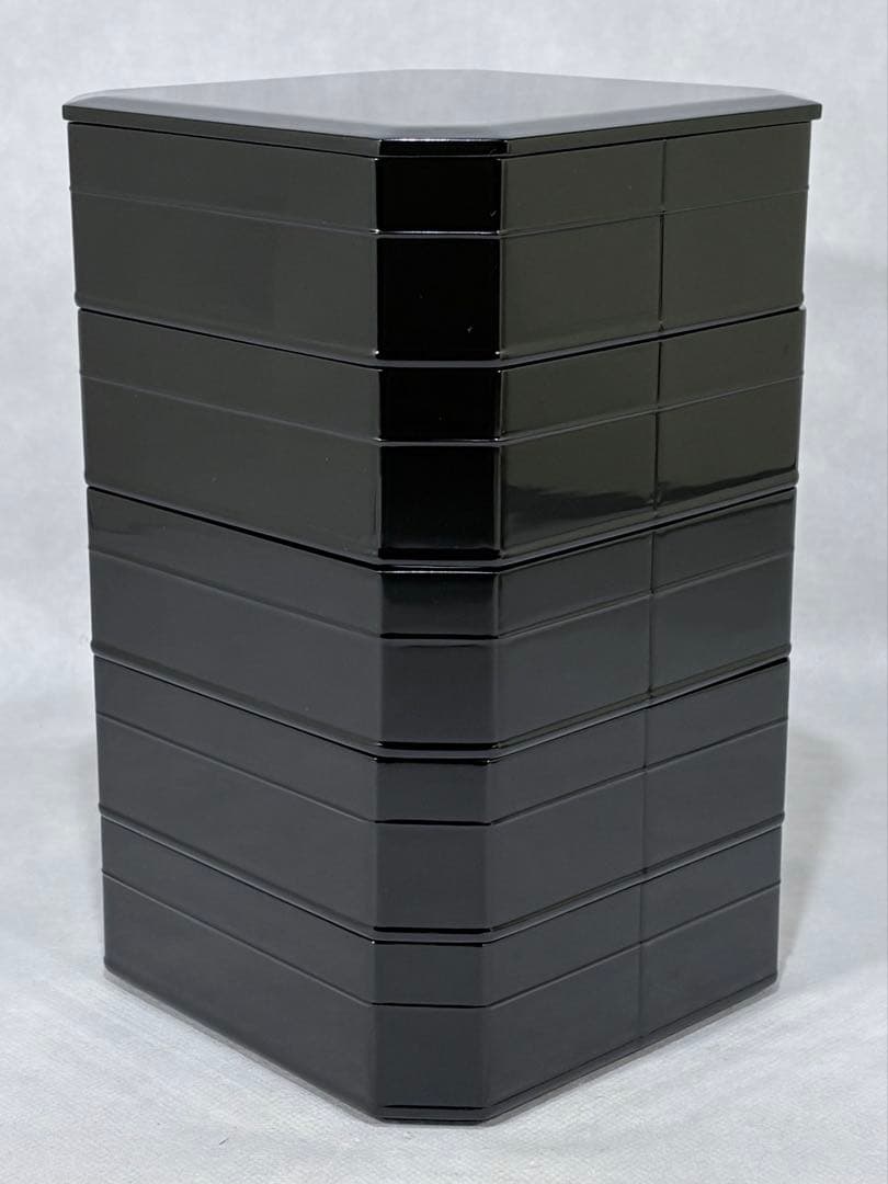 輪島塗　茶平一斎作　縁高重美品　共箱　茶道具　懐石道具　送料込