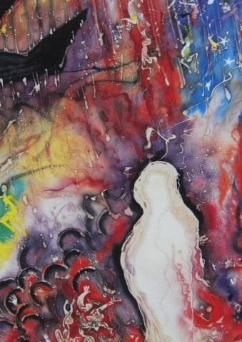 渡辺恂三、【ヲハリナキヨノ・・・】、希少な額装用画集より、新品額装付