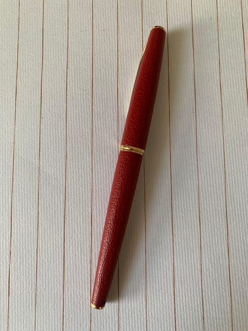 Pilot 18Kペン先 レザー巻き万年筆