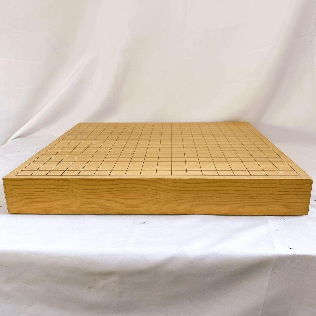 卓上碁盤　碁石　蛤碁石　那智黒　碁笥　木製　本寸　白181個　黒179個　囲碁