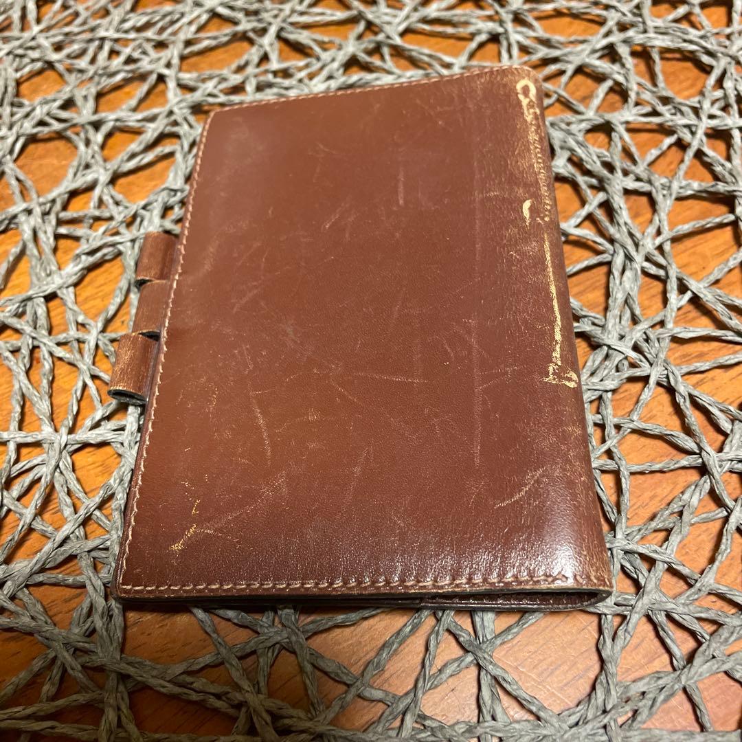 エルメス　手帳カバー　ブラウン