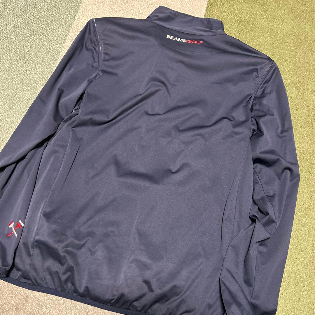 ビームスゴルフ☆2wayブルゾン☆L美品☆ネイビー