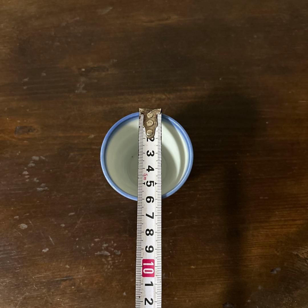 モダン輪線文猪口　1点④ぐい呑み　筒盃　蕎麦猪口　伊万里　瀬戸　染付　検李朝酒器