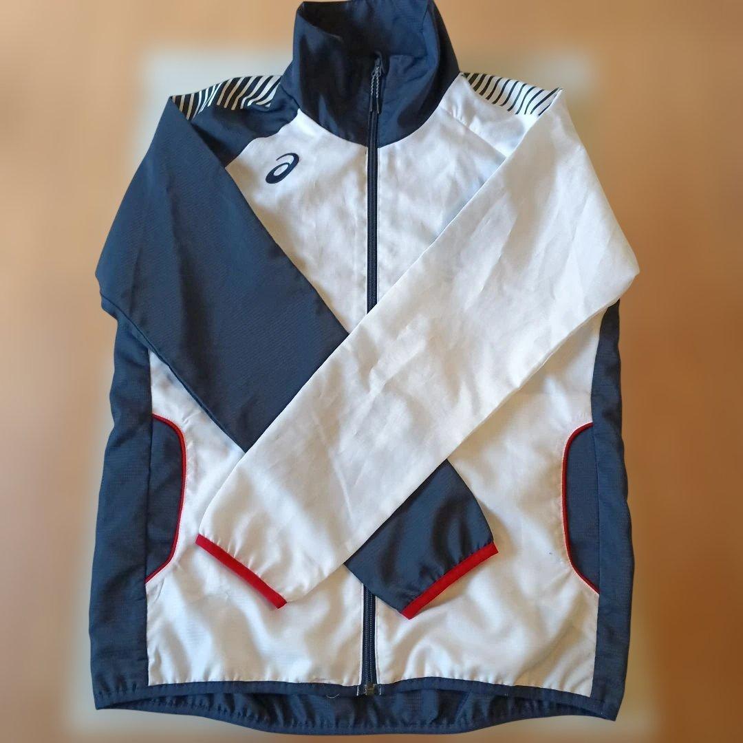 ASICS　ナイロンジャケット　バレー　東山　カラー　美品