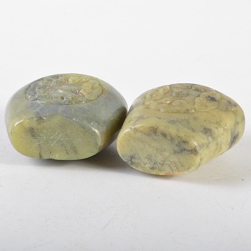 中国　玉石彫刻　鼻煙壷　2点まとめて　C　R5932