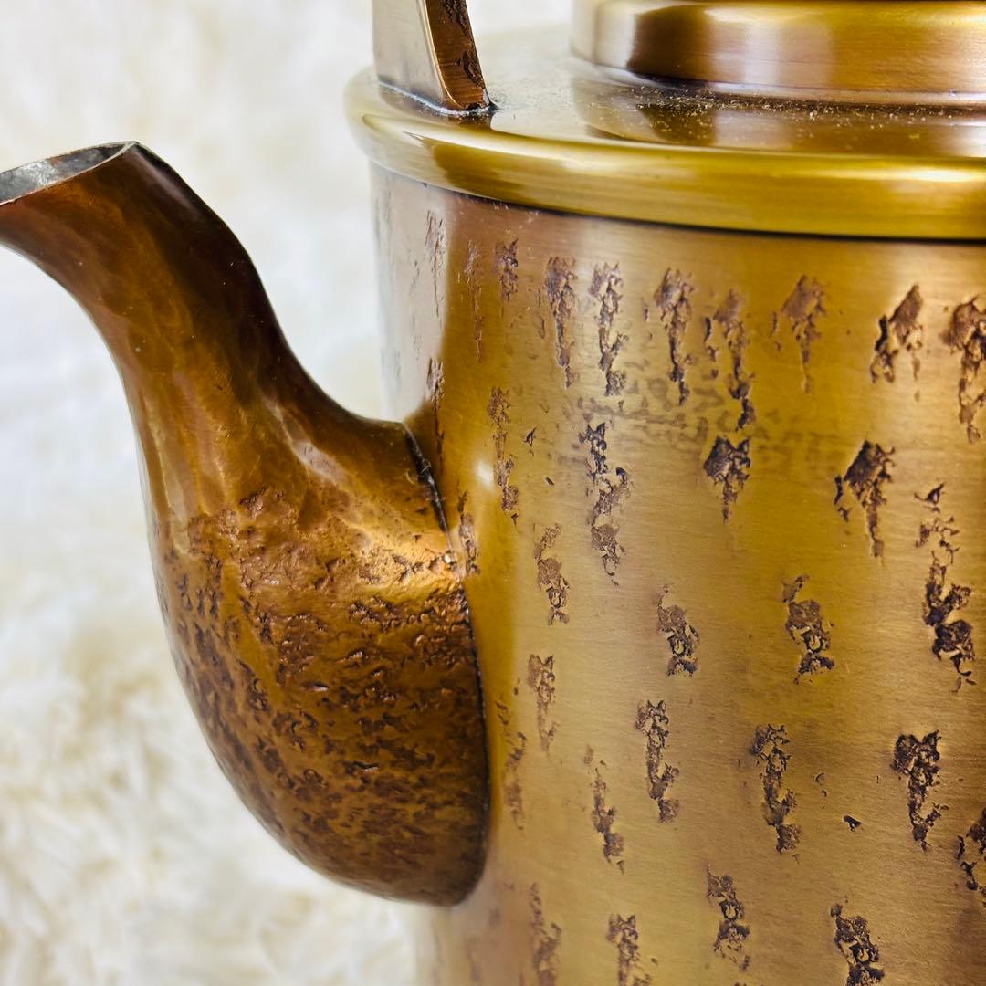 北越堂　湯沸　四代　本間弘　鎚起銅器　共箱　美品　やかん　薬缶　新潟県　燕