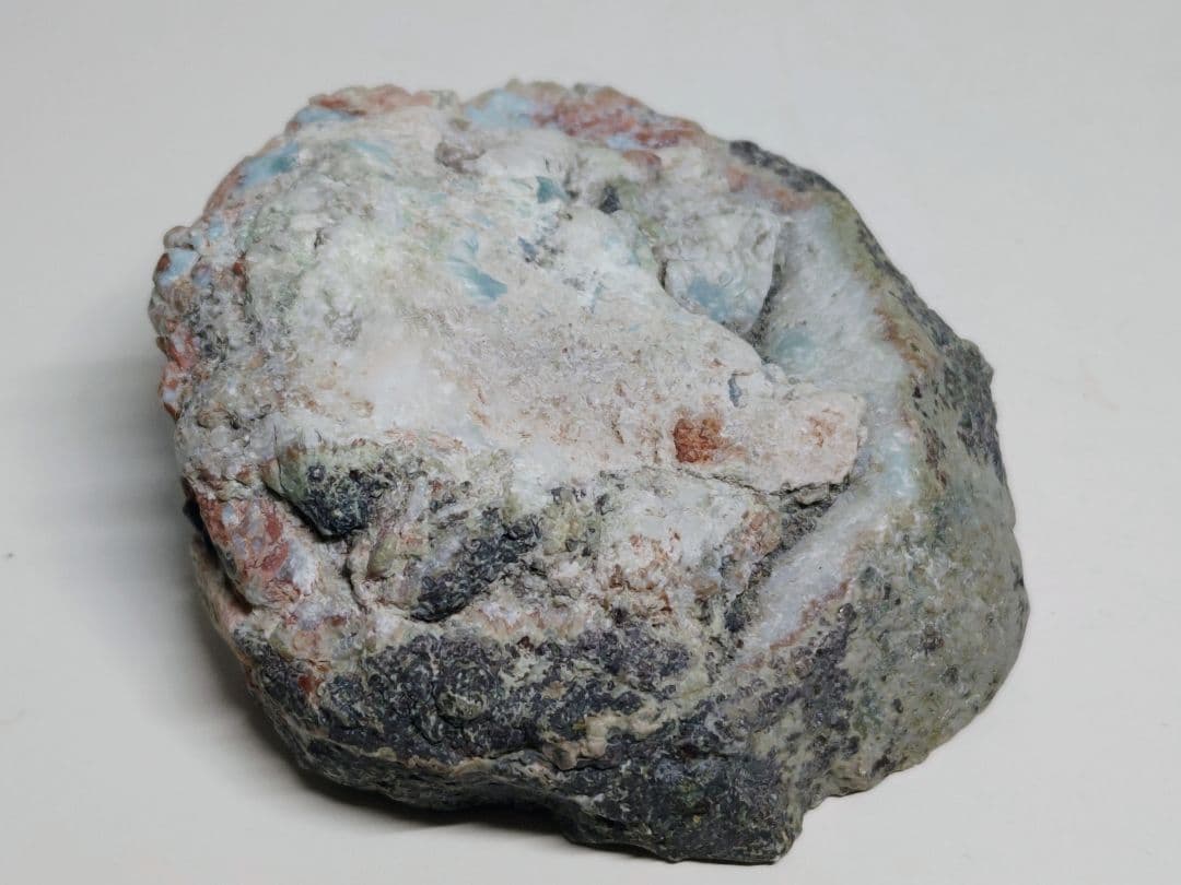 ラリマー 396g 原石 鑑賞石 自然石 誕生石 鉱物 鉱石 水石 インテリア