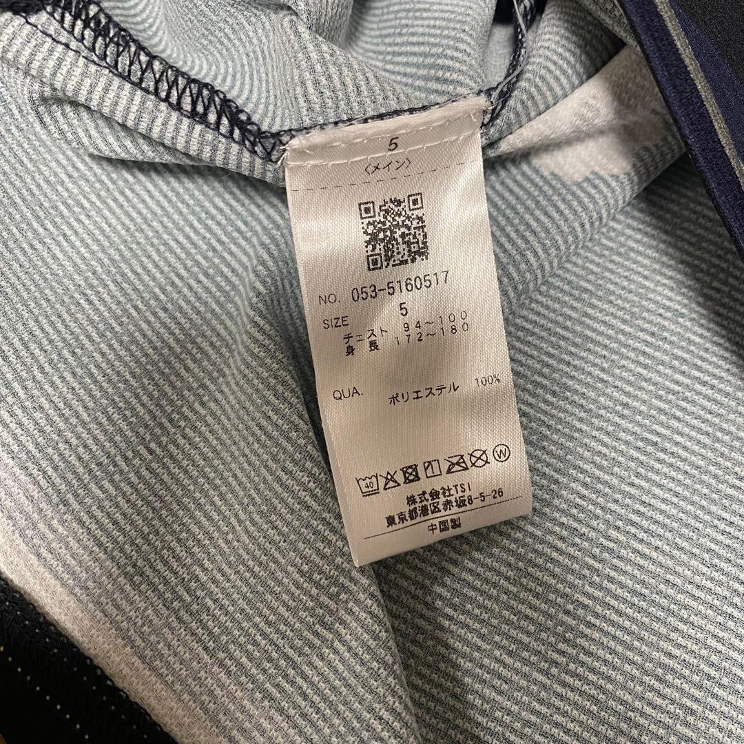 新品タグ付き　Pearly Gates 花柄ポロシャツ ネイビー　サイズL