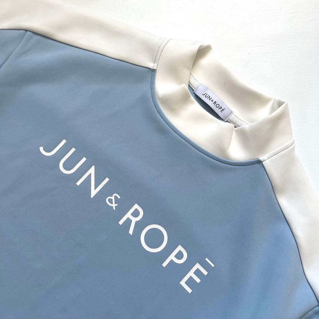 JUN&ROPE ジュンアンドロペ　セットアップ　ダンボールニット　ゴルフ　水色