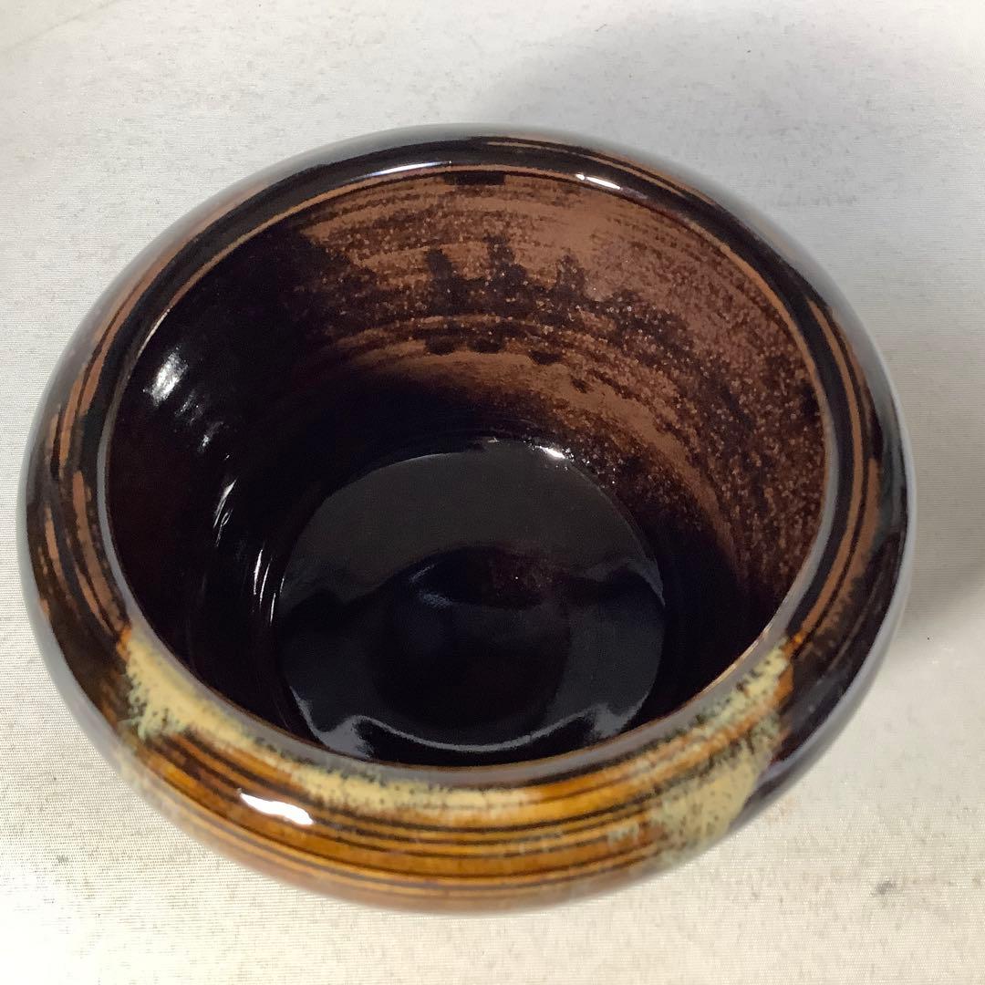 膳所焼　瓢箪　建水　陽炎園　茶道具　送料無料