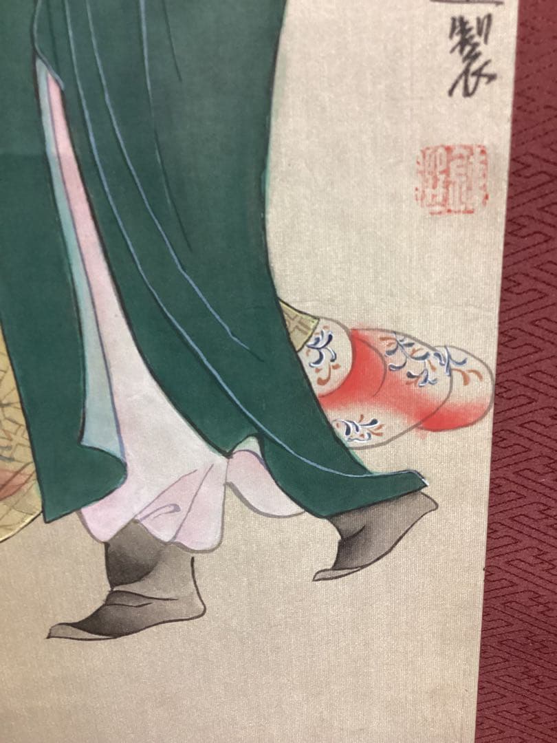 中国美術　アート　掛け軸　銭選写　『楊貴妃』