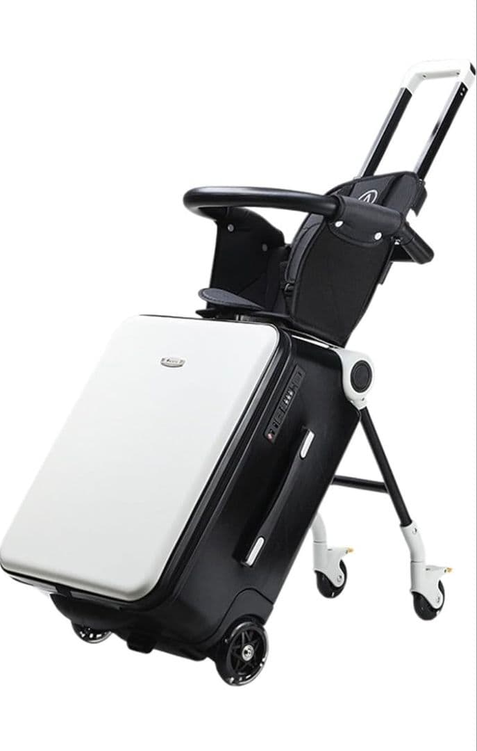 新品 ChicCarry 白 子供が乗れるキャリーケース スーツケース