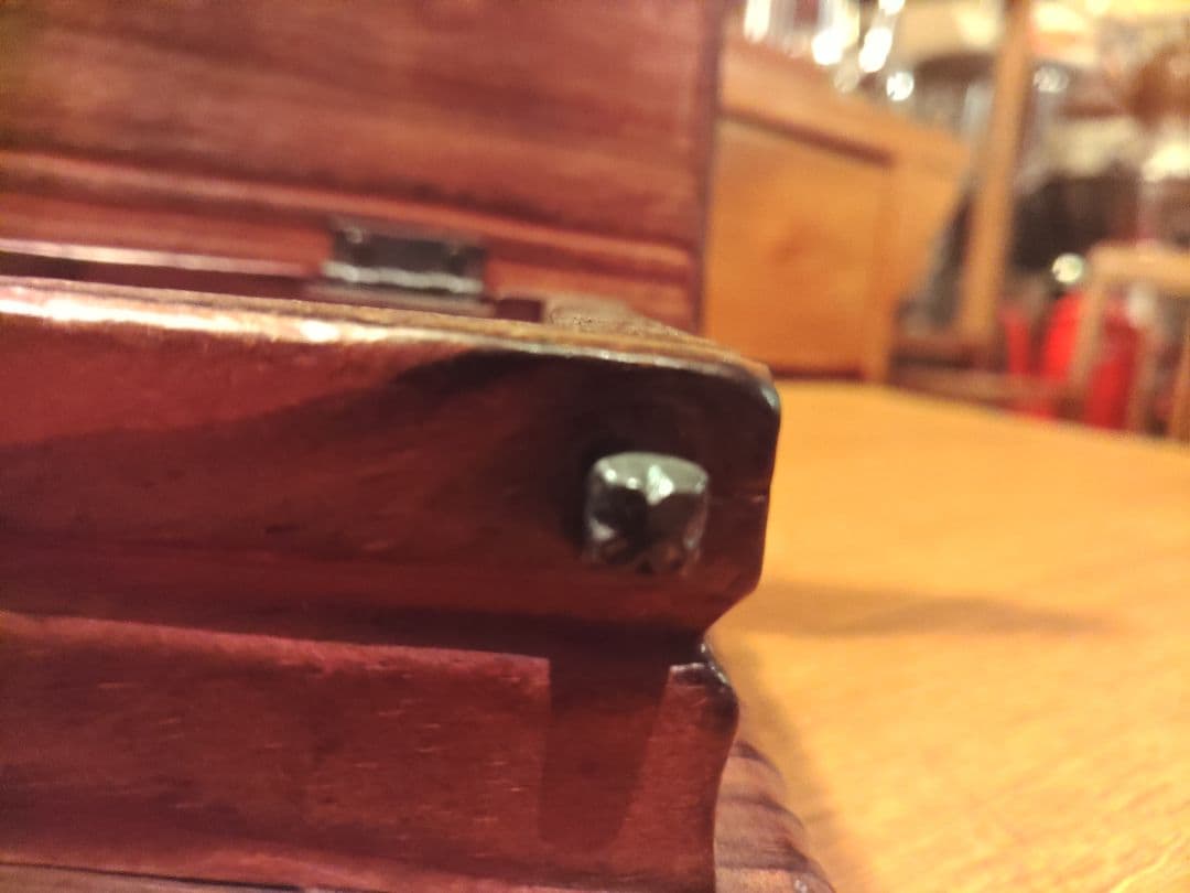 希少　宝箱　木彫　木箱　木製　彫刻 帆船　アンティーク　ヴィンテージ　レトロ