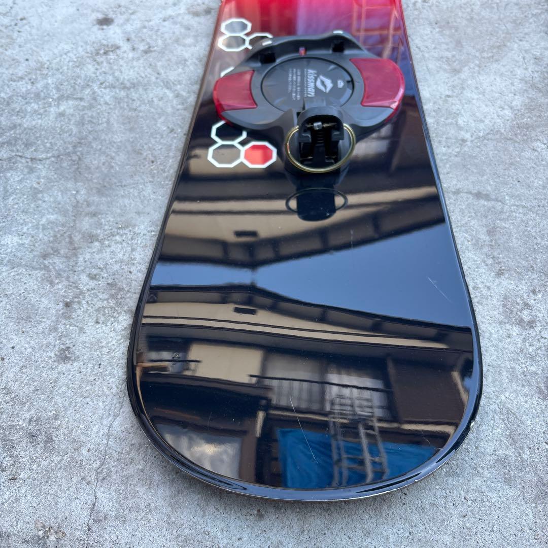 JNAKEDスノーボード 約154cm 黒/赤 バインディング付き